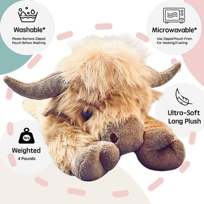 Weighted Highland Cow Plush
